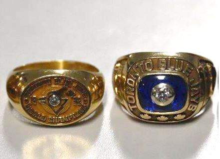 A 1992 Toronto Blue Jays World Series 
Championship ring and a Toronto Blue Jays Anniversary ring have been  recovered 23 years after they were stolen.