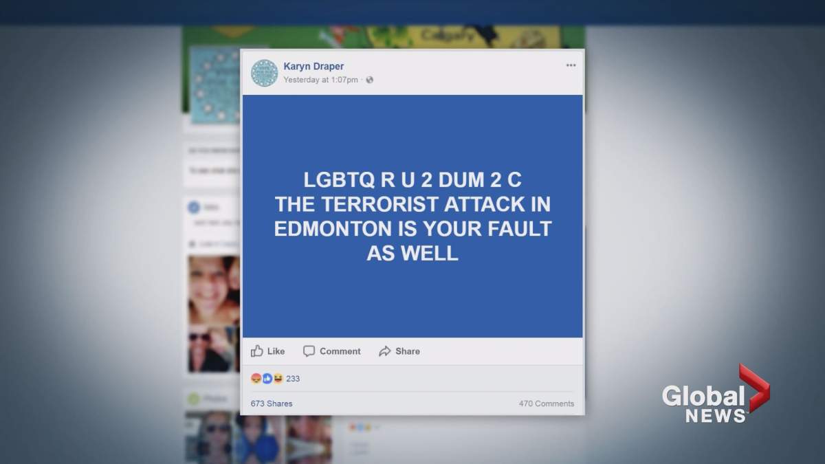 This post on Calgary school board trustee candidate Karen Draper’s Facebook page received a lot of criticism.
