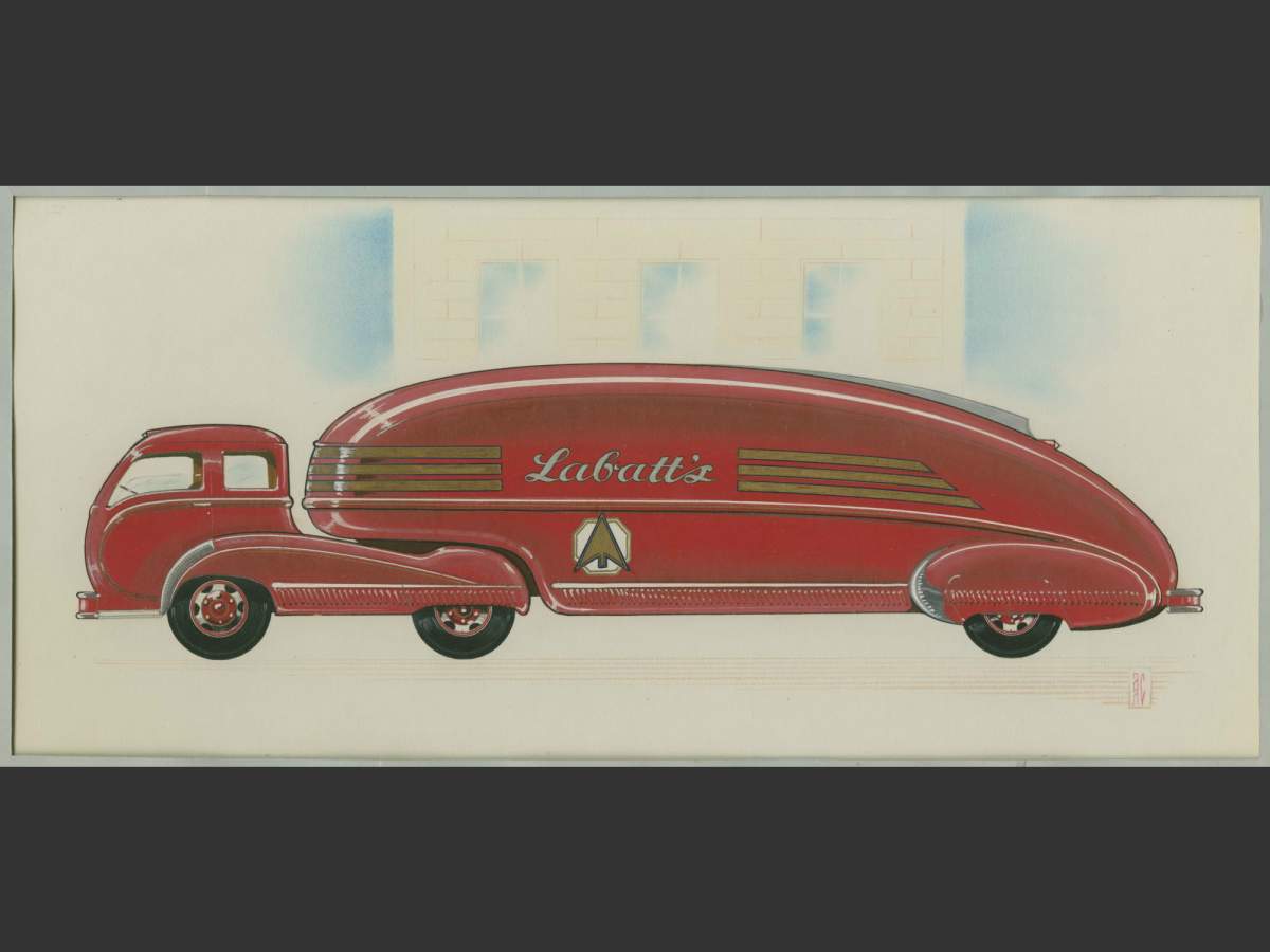 The famous Labatt Streamliner, circa 1930s