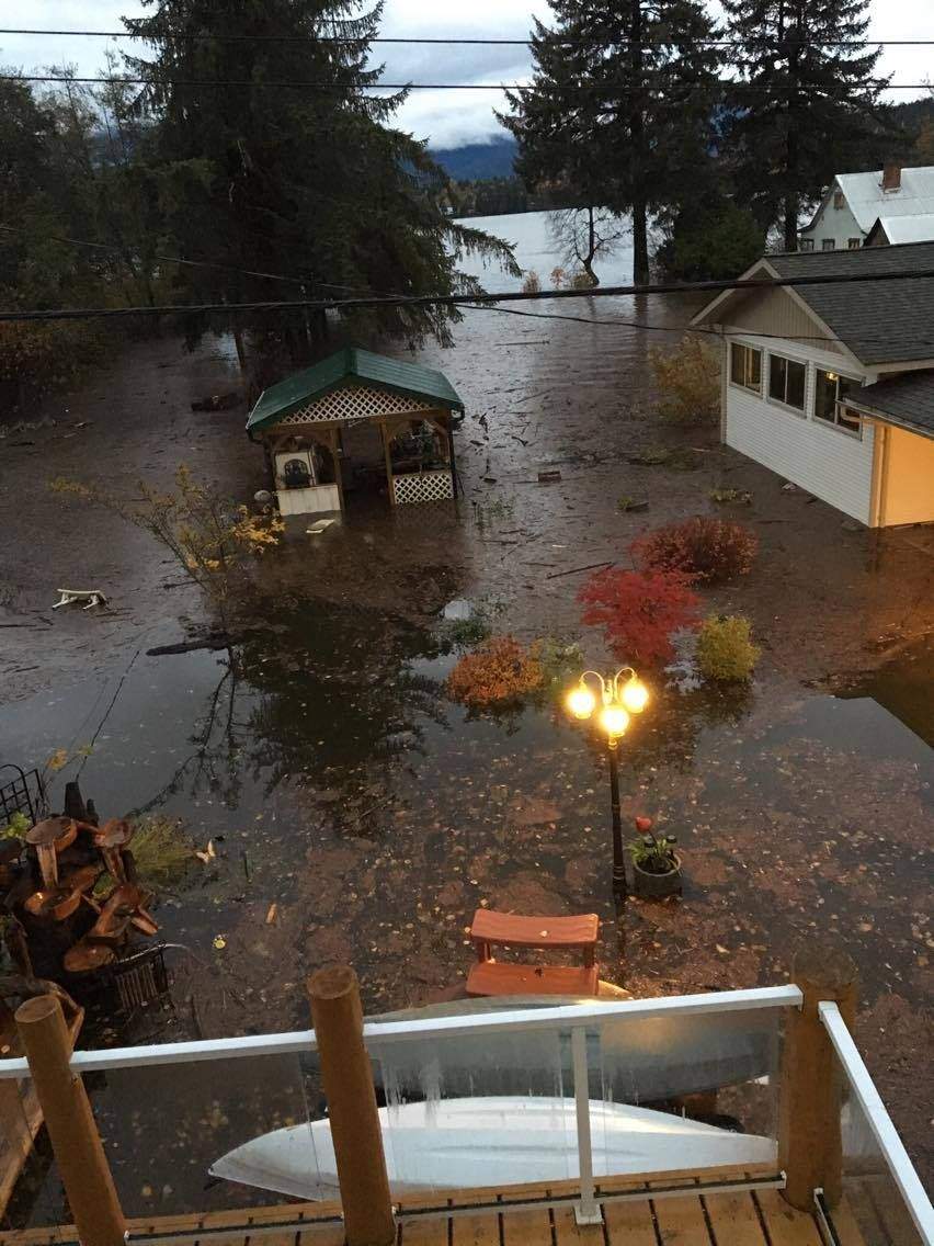 Lakefront flooding at Lakelse Lake. 22km south of Terrace