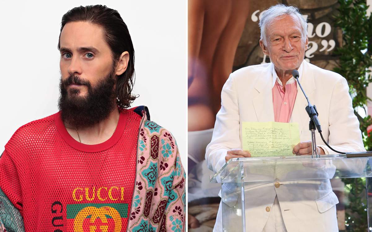 (L-R): Jared Leto and Hugh Hefner.