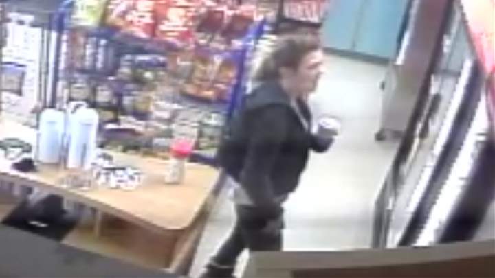 Police are looking woman accused of stealing items from a business in Luseland.