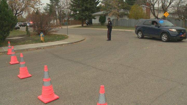 Edmonton police presence in the area of 83 Avenue and 171 Street Friday, Oct. 20, 2017.