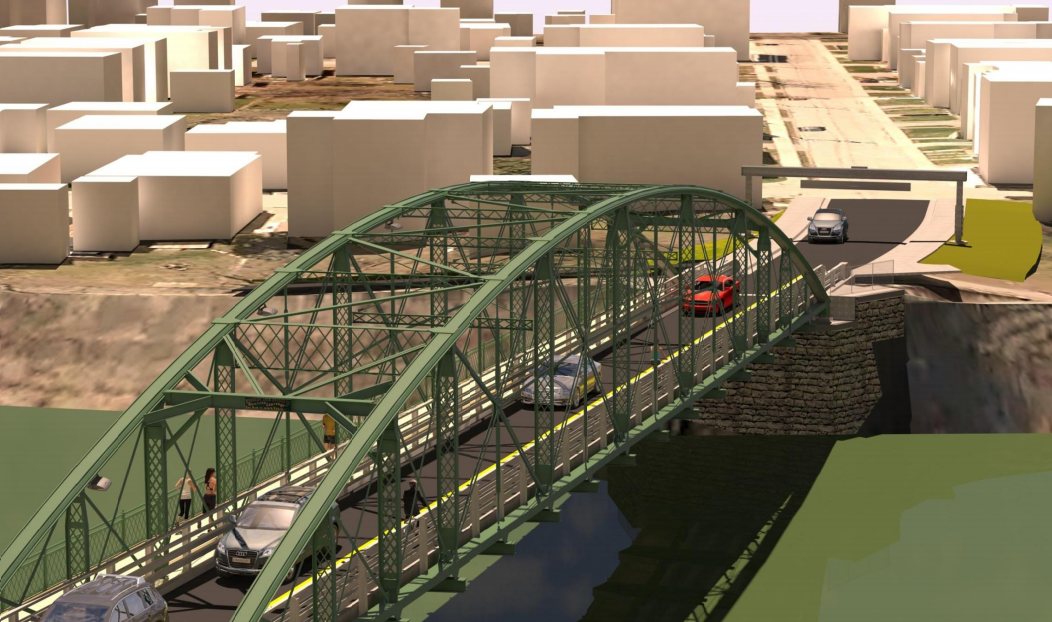 A rendering of the rehabilitated Blackfriars Bridge.