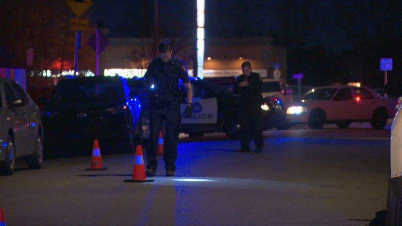 Calgary police investigate a shooting in the 1500 block of 4 Street N.E. at around 7 p.m. on Tuesday, Oct. 10, 2017.