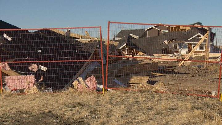 Wind caused havoc in Regina on Tuesday night after a wind storm hit southern Saskatchewan.