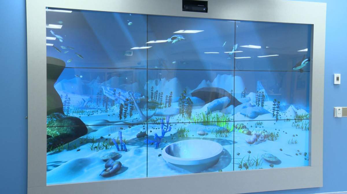 This interactive aquarium aims to take patients minds off the fact they’re at a hospital.