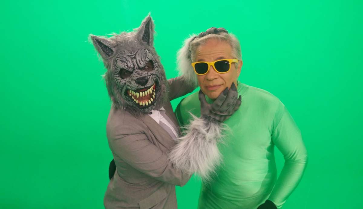 Daintre Christensen as the Werewolf of Wall Street and Mike Sobel as The Invisible Man for Halloween 2017.
