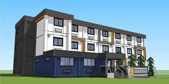 Rendering of one of the two buildings planned for Pearson-Dogwood site.