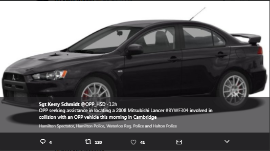 OPP looking for driving who rammed cruiser in a parking lot - image