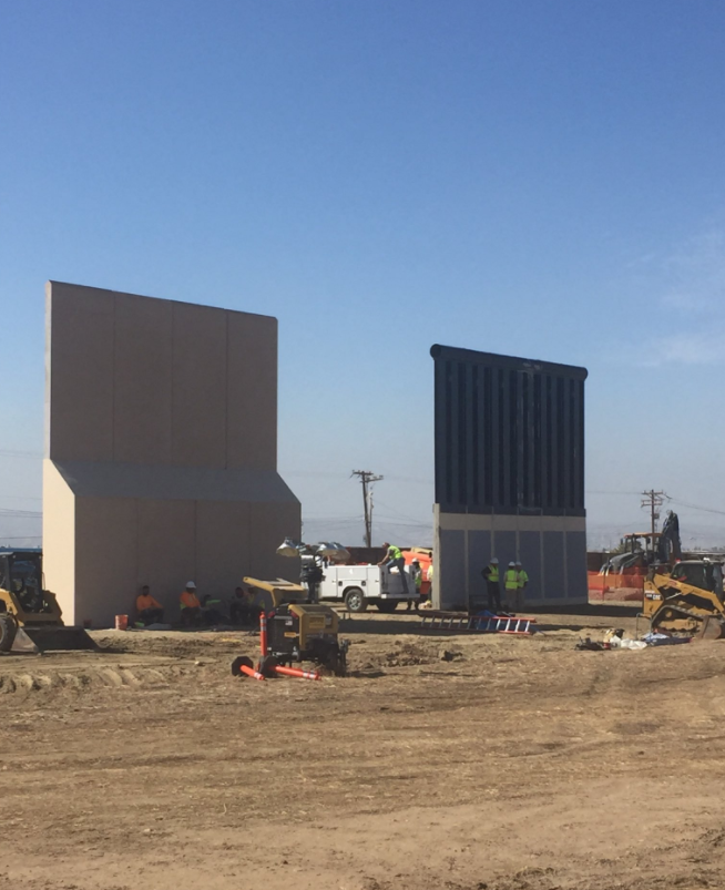 U.S. Customs and Border Protection shared photos of Mexico border wall prototypes.