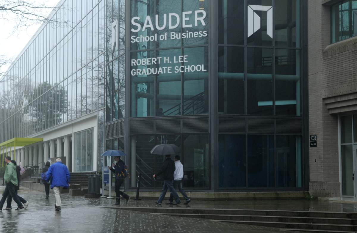 A view of the Sauder School of Business and Robert H. Lee Graduate School building on the University of British Columbia (UBC) campus in Vancouver, B.C., on April 19, 2013.