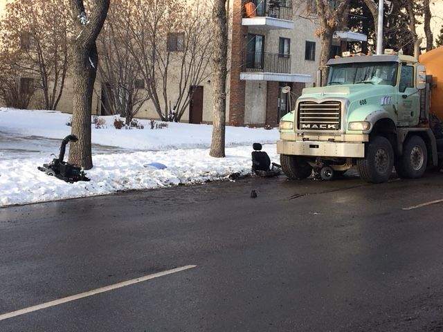 Edmonton police are investigating a fatal pedestrian collision near 97 Street and 114 Avenue on Wednesday, Nov. 22, 2017.