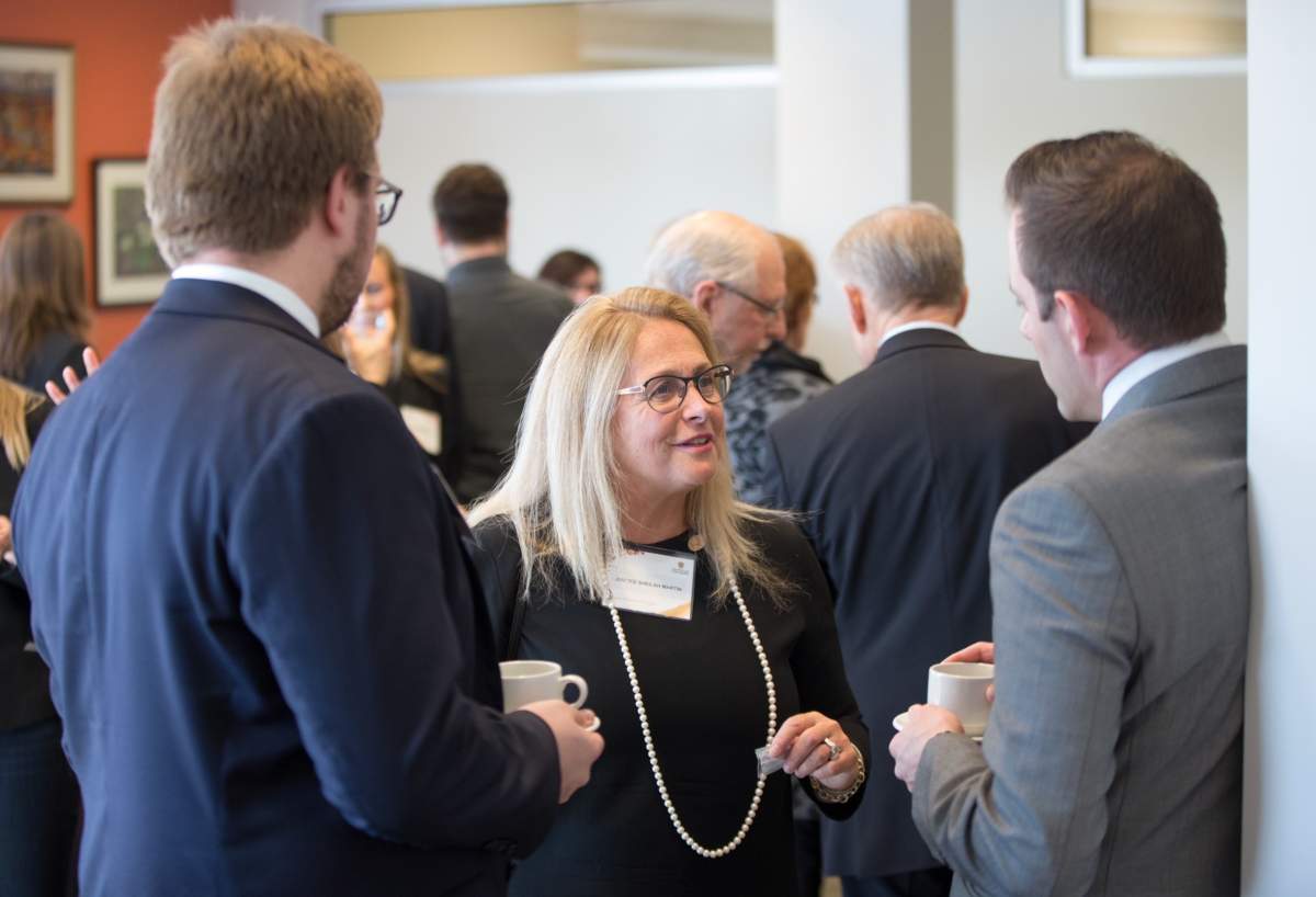 Sheilah Martin at an event for the University of Calgary Faculty of Law.