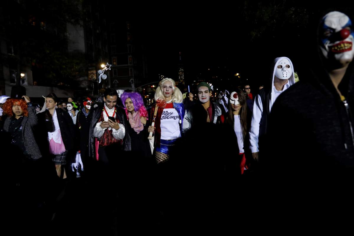 People participate in the New York City Halloween parade in New York City, NY, U.S., October 31, 2017.