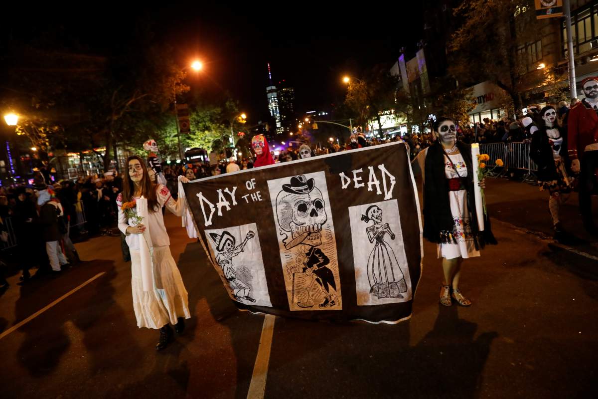 People participate in the New York City Halloween parade in New York City, NY, U.S., October 31, 2017.
