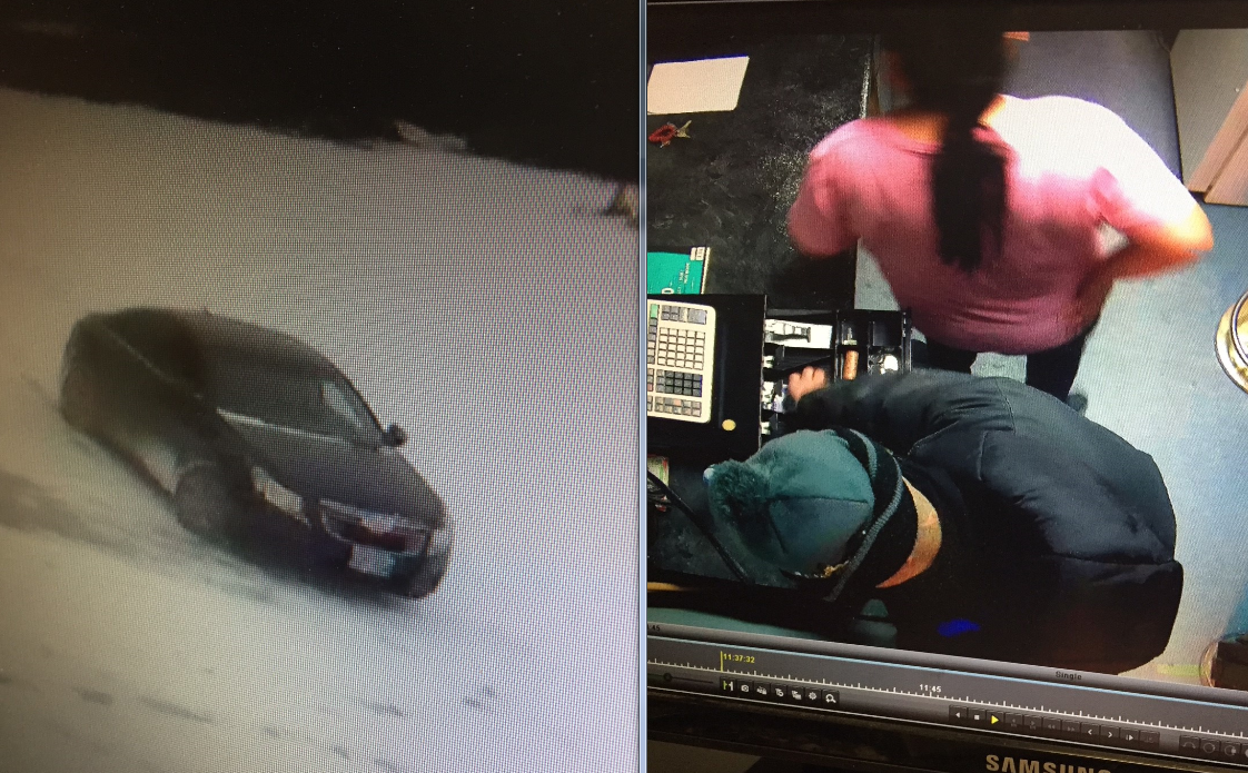 A look at the suspect and the car he left the scene in. 