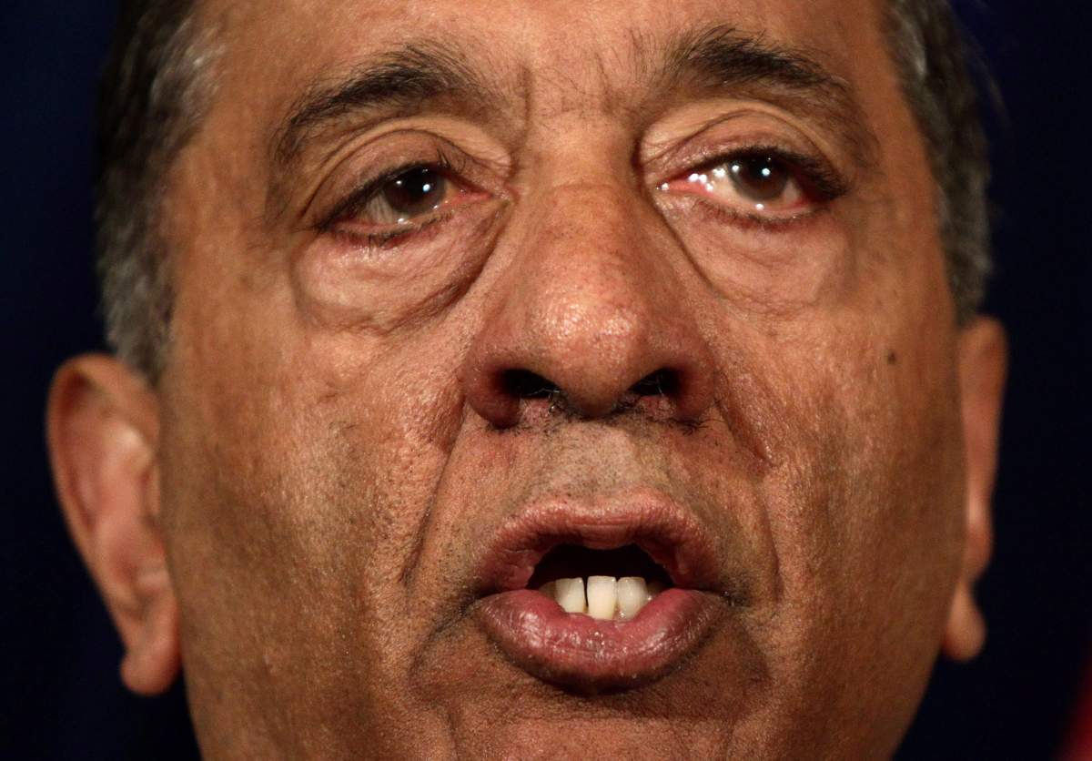 Former British Columbia attorney general and B.C. Court of Appeal justice Wally Oppal, in 2010.
