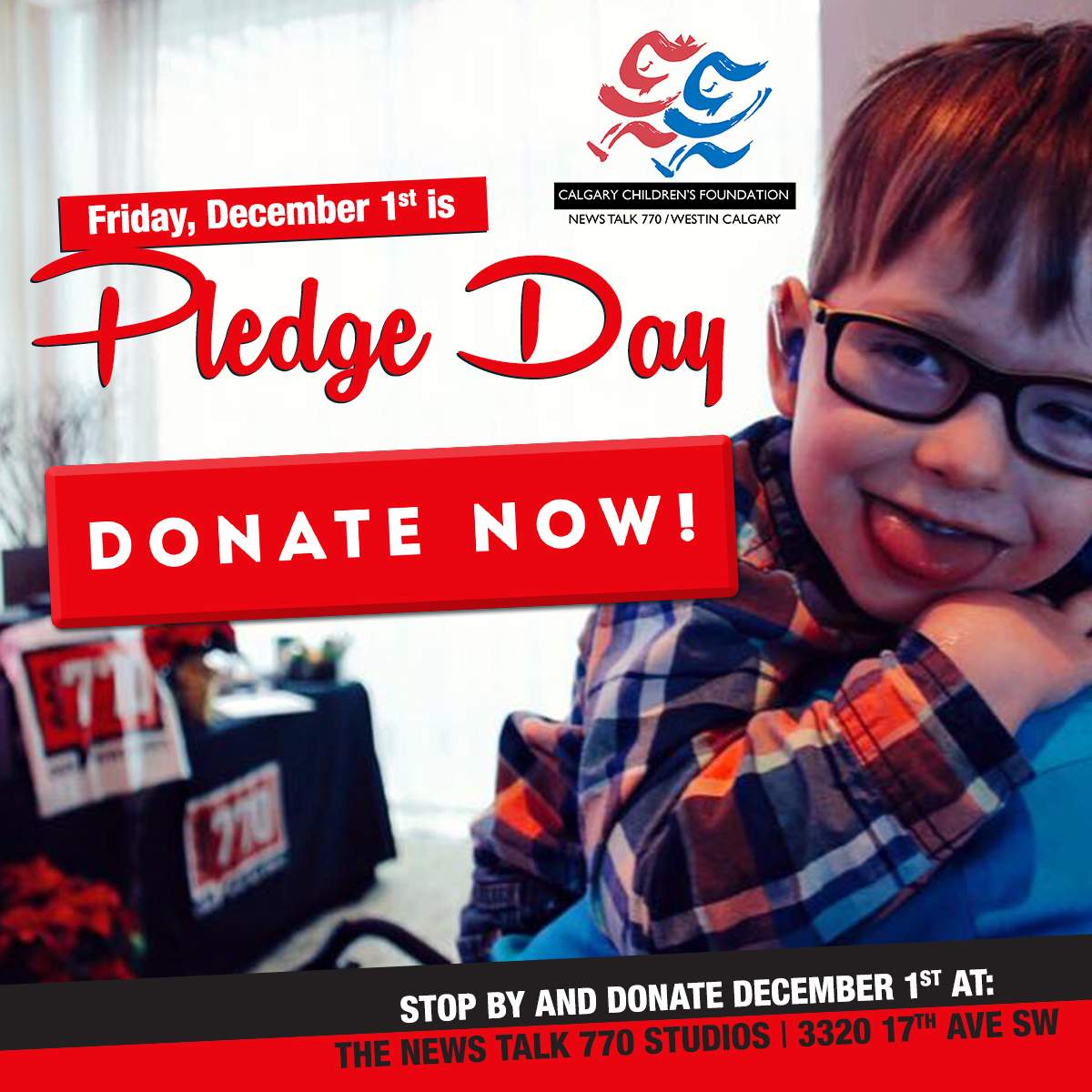 Calgary NewsTalk 770 Pledge Day, November 2017.