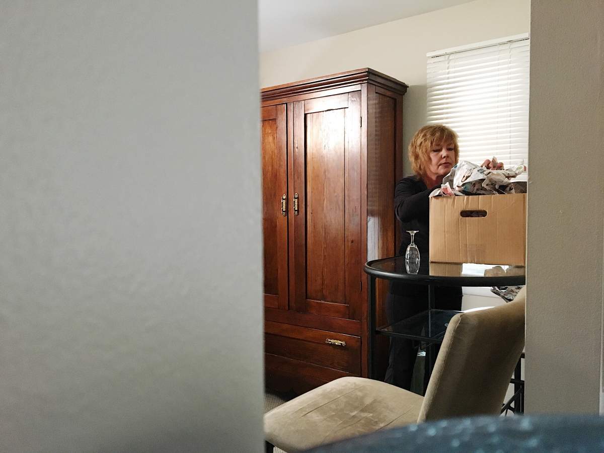 Carla Chalanchuk, former Midfield resident unpacks in her new rental