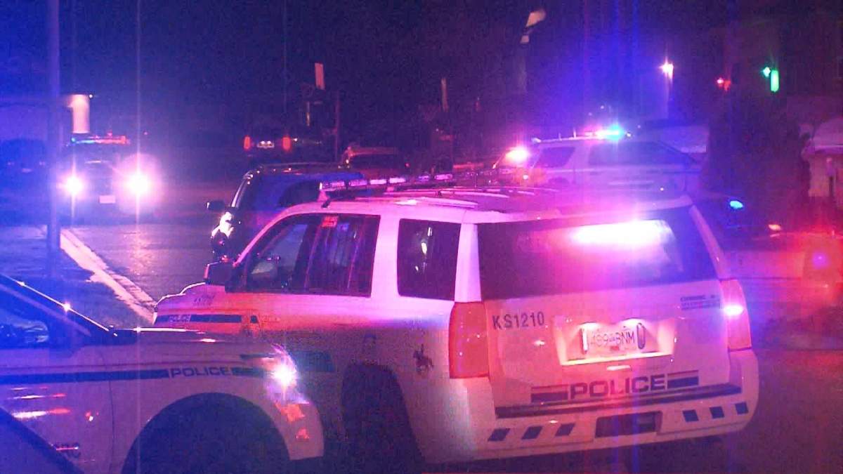 RCMP cars on scene in Kamloops Monday evening after two reported home invasions.