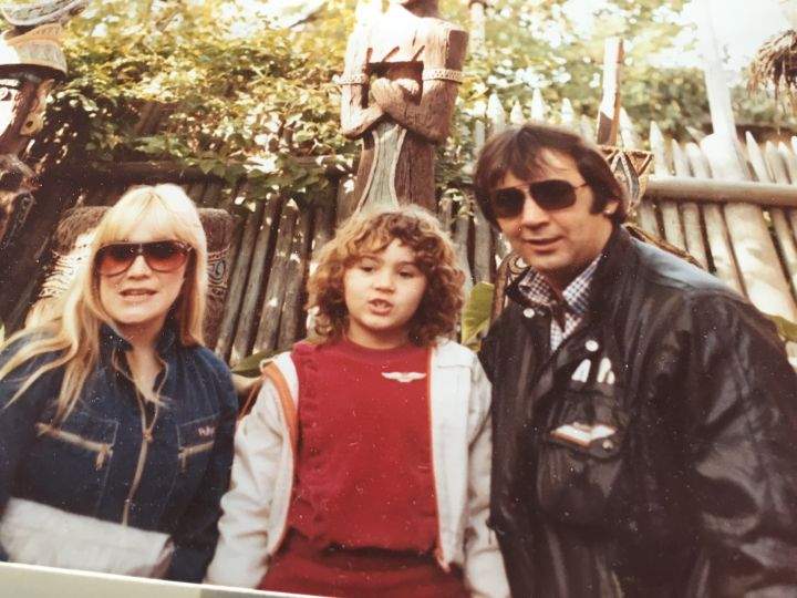 Chantel Stefanich (centre) is seen in an undated photo with her mother and father.