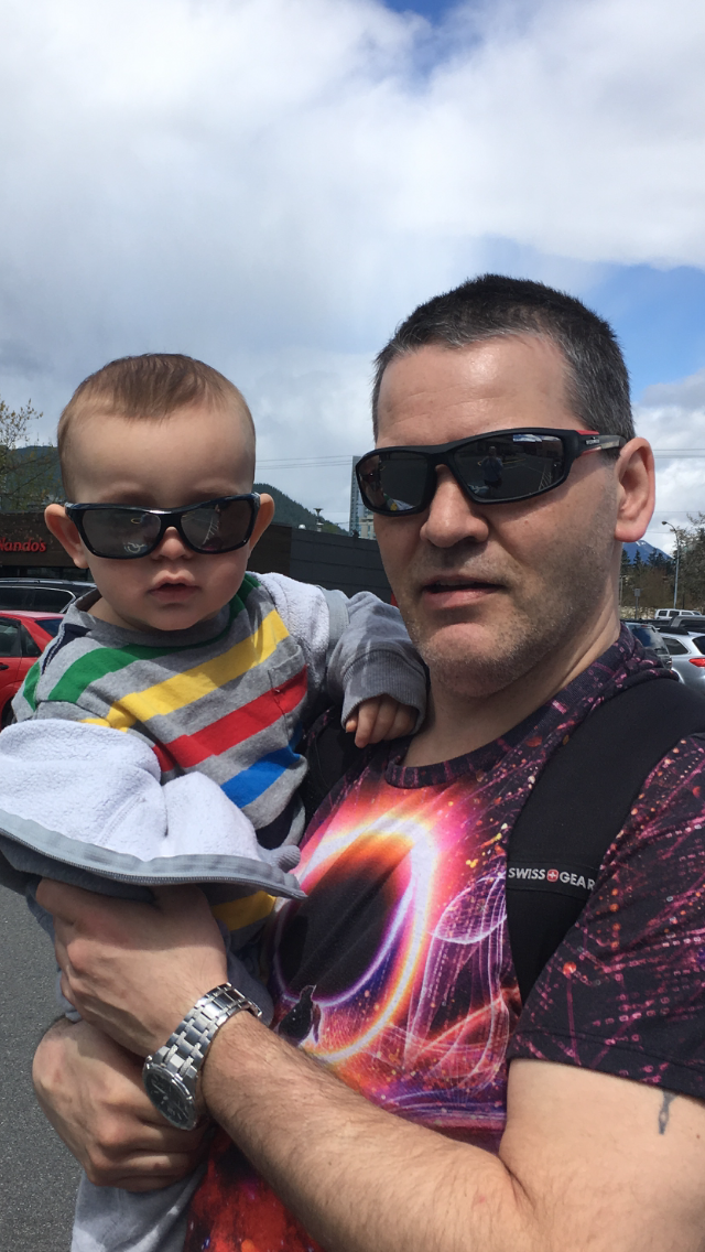 Chris with son Mikey.
