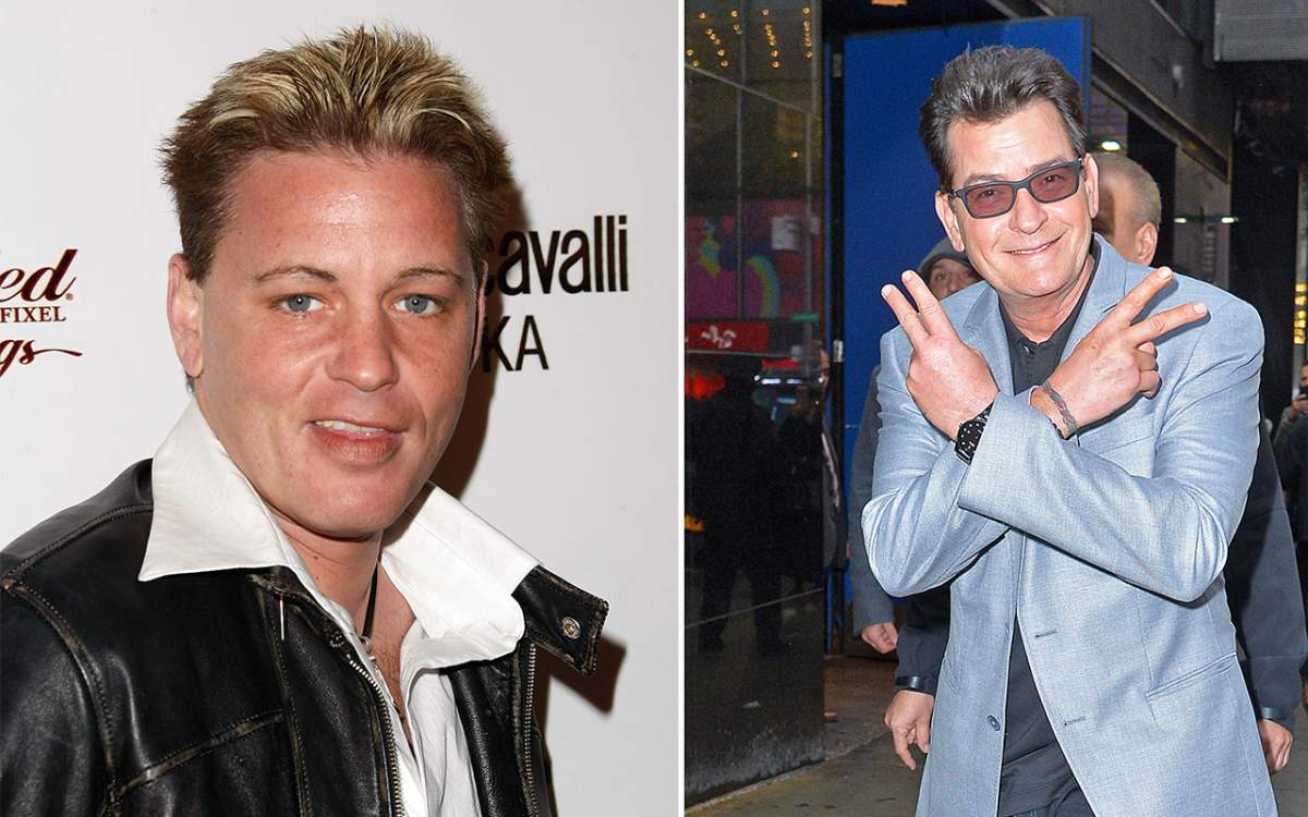 (L-R): Corey Haim and Charlie Sheen.