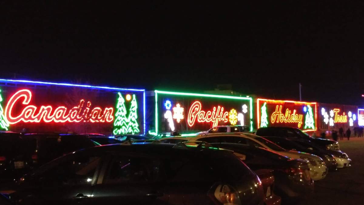 The CP Holiday train brought holiday cheer as it chugged through the forest city.