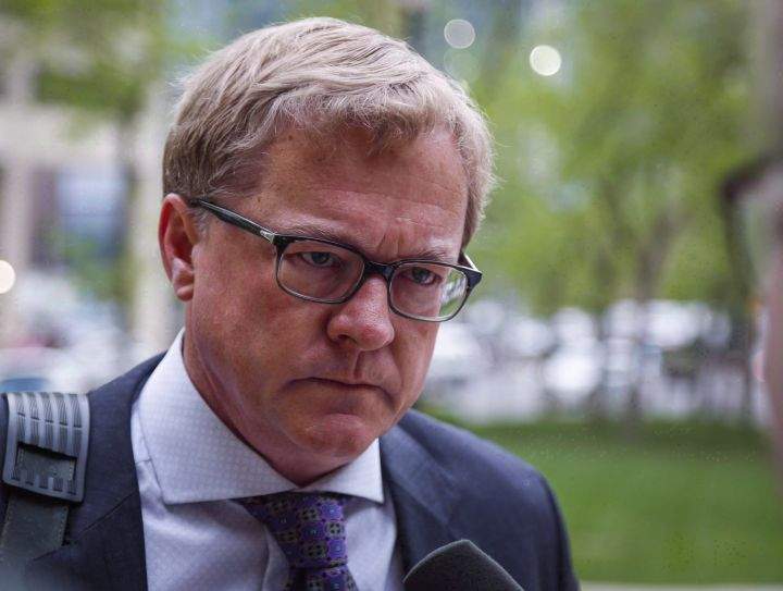 Alberta Education Minister David Eggen arrives for a cabinet meeting in Calgary, Alta., Thursday, May 28, 2015.