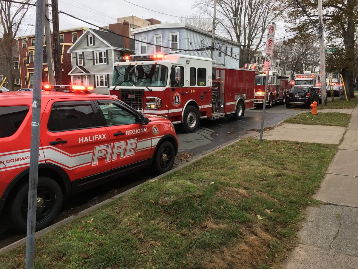 Fire crews were called to Fenwick Tower in Halifax on Wednesday.