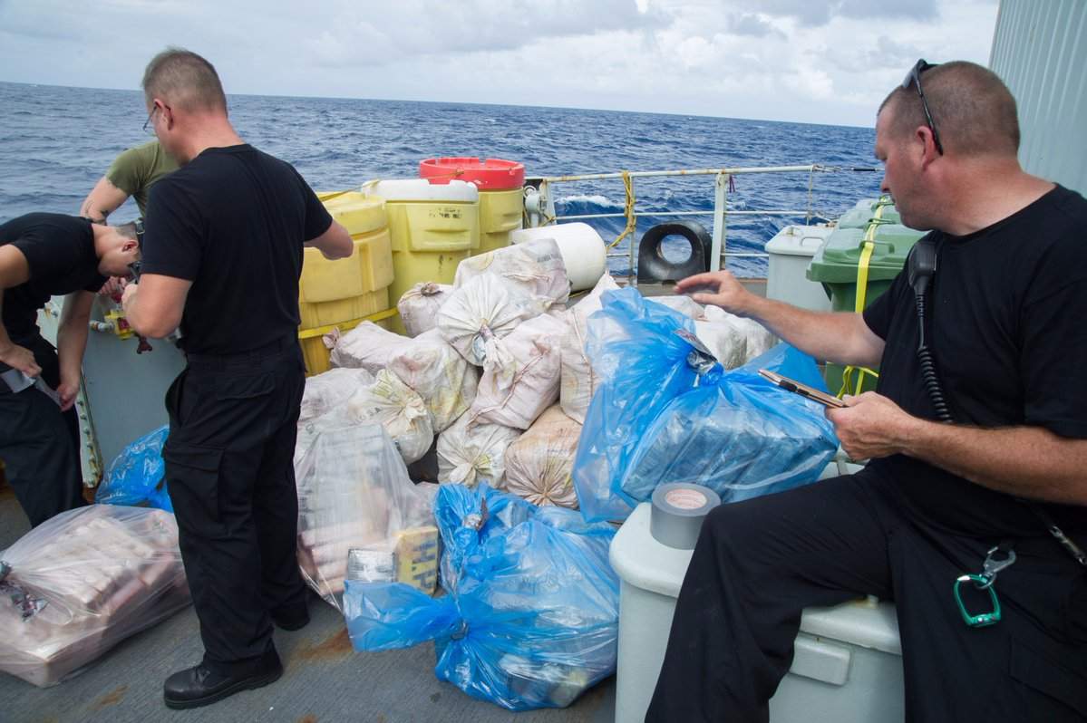 In the past two months HMCS vessels have seized 2162 kgs of cocaine