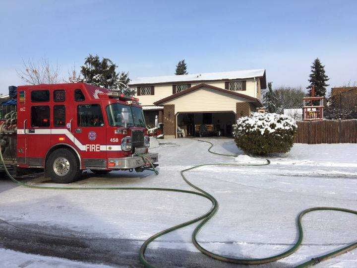 One person was found dead at a house fire in the area of 98 Street and 156 Avenue Friday, Nov. 3, 2017.