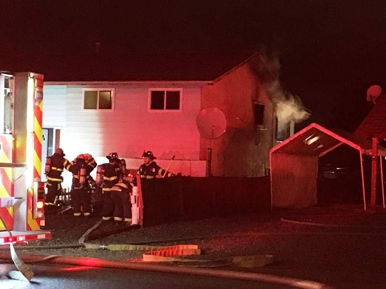 Gaggin Road structure fire Monday night. 