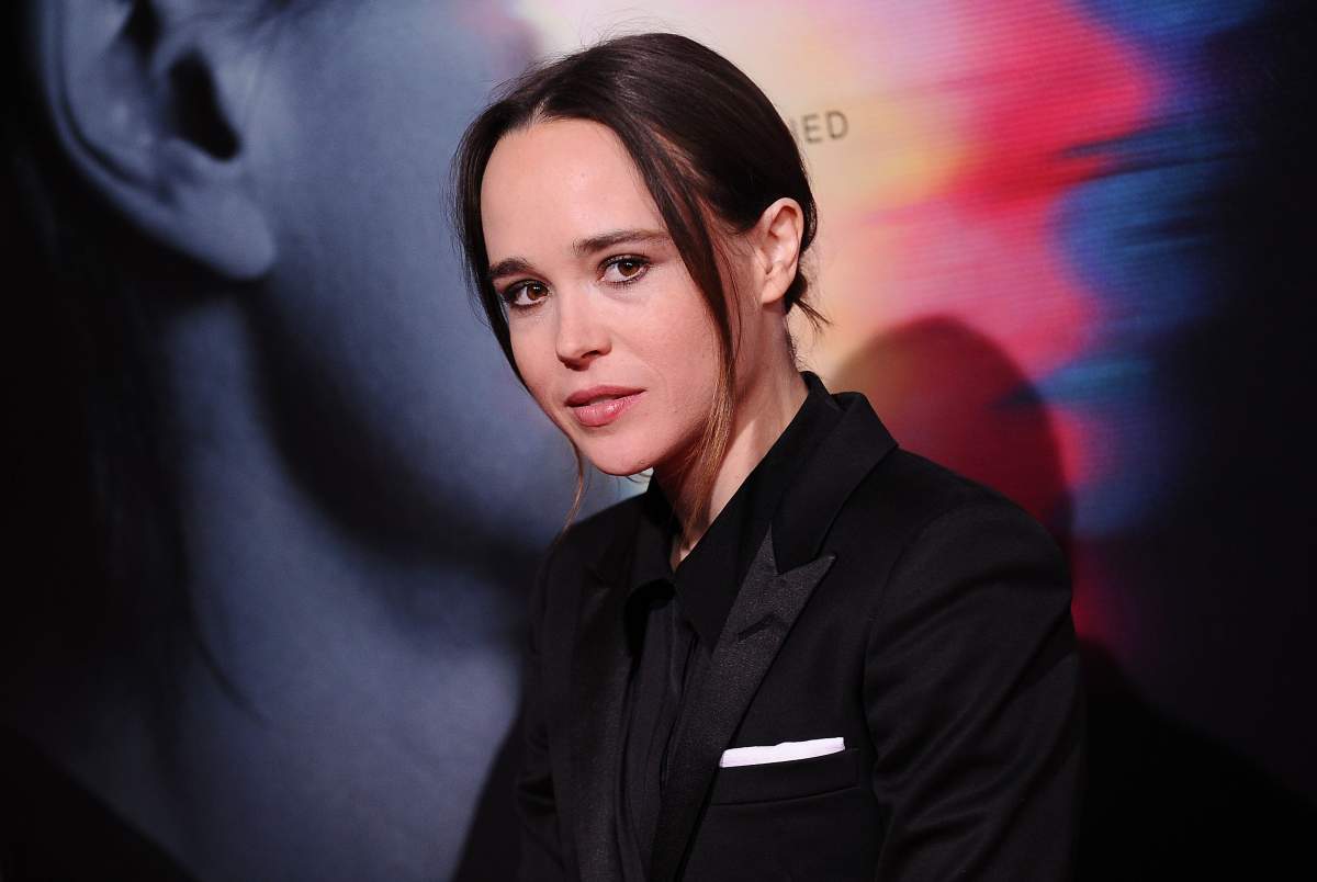 Actress Ellen Page attends the premiere of "Flatliners" at The Theatre at Ace Hotel on September 27, 2017 in Los Angeles, California.