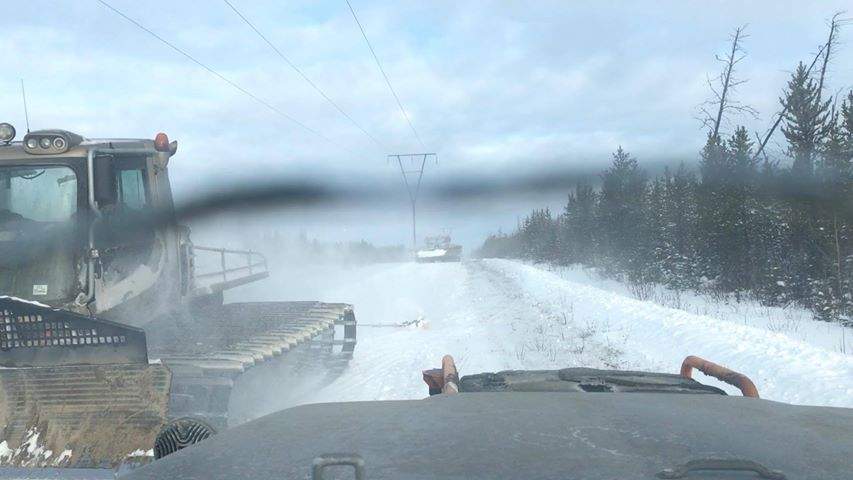 Crews are working to complete the road to connect Gillam and Churchill. 