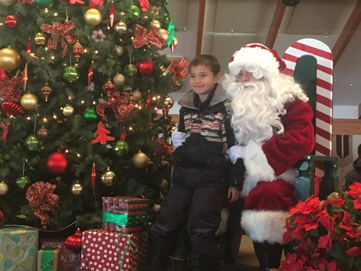 Santa is here! He just arrived at OLQP North Ranch to see all the good little boys and girls.