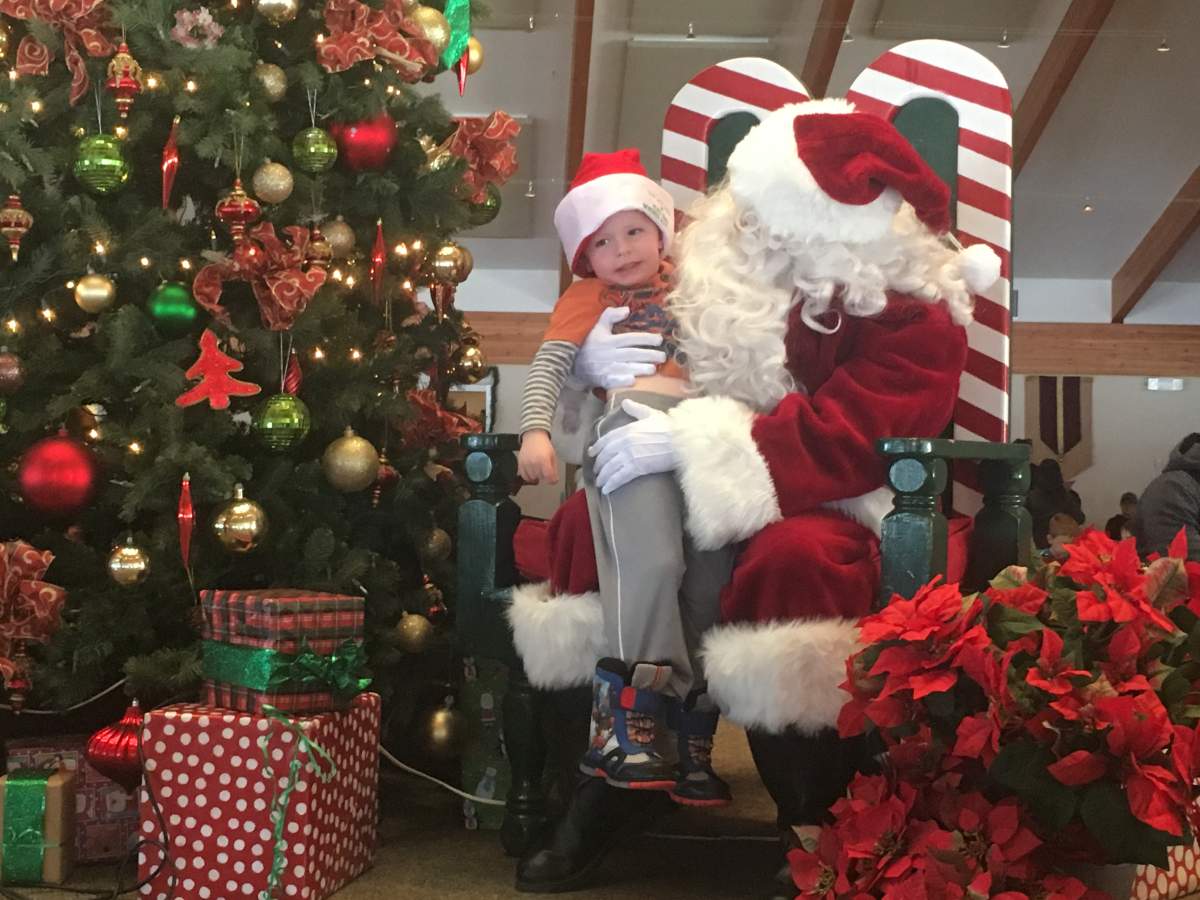 Santa is here! He just arrived at OLQP North Ranch to see all the good little boys and girls.