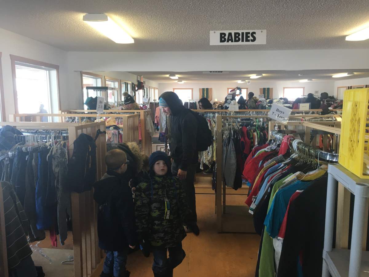 The trading post at OLQP North Ranch has clothes, stuffed animals, household items and Christmas decorations for families to take home. All free.