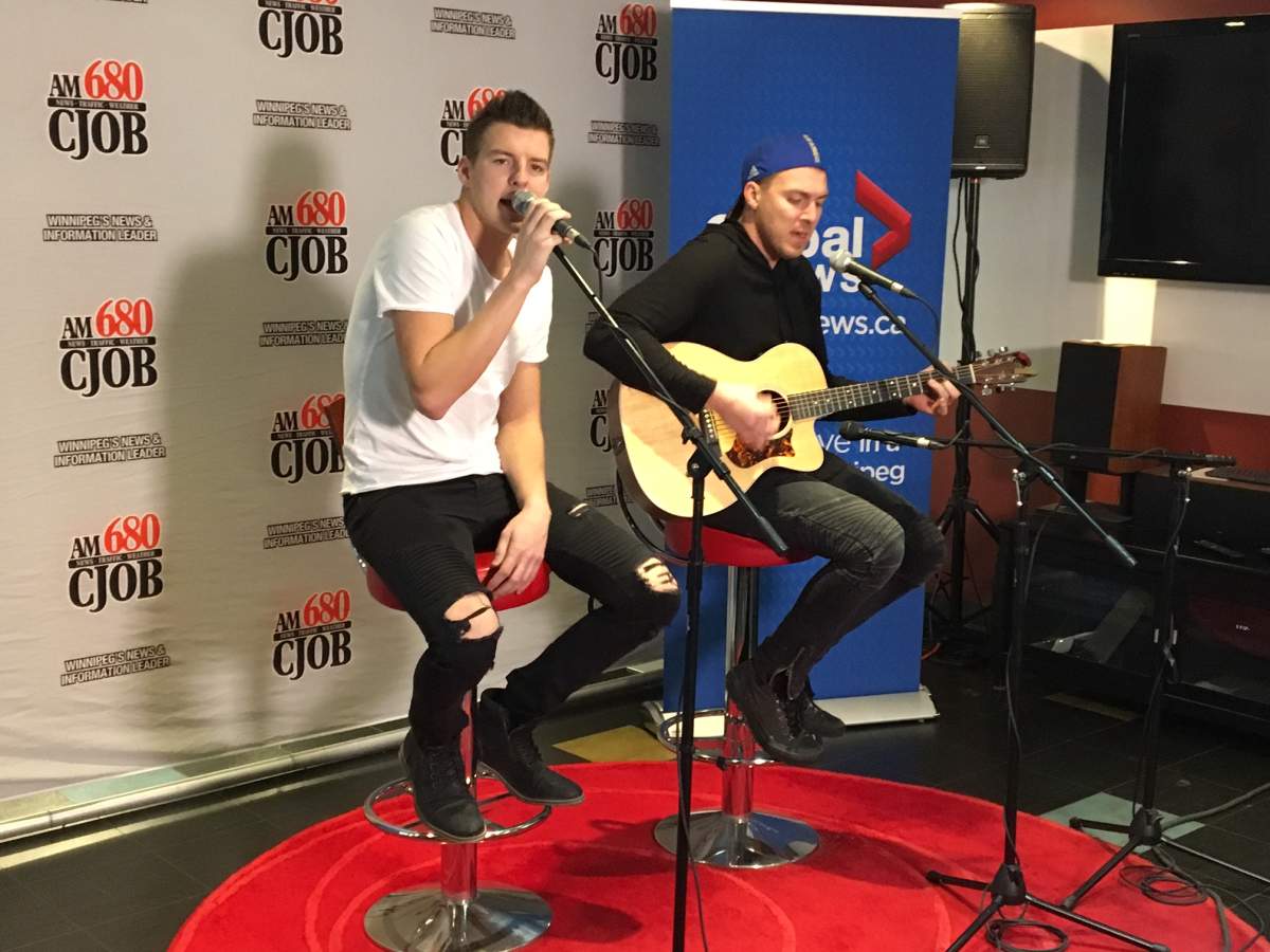 Manitoba country duo Petric performed at CJOB studios Nov. 7 after being named as the headline act for the half-time show at the CFL western semi-final.