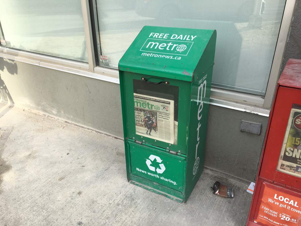 Metro Winnipeg will be sending out its last newspaper. 