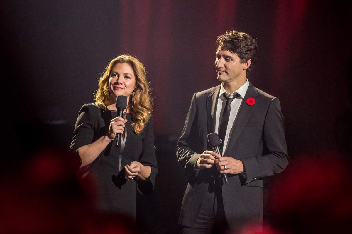 Prime Minister Justin Trudeau and his wife Sophie Grégoire at Tower of Song. Monday November 6, 2017.