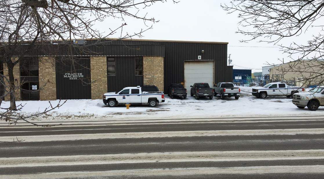 An injured man at a parts manufacturing business was taken to a Saskatoon hospital on Tuesday.