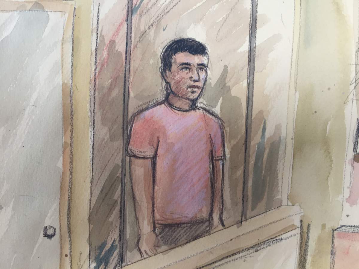 Rockie Rambo Wei Nam Kam in a courtroom sketch.