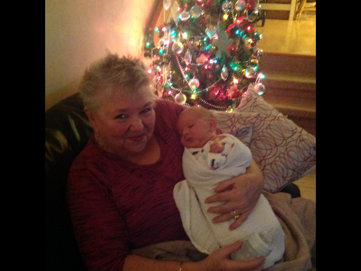 Laura’s son Mikey with his grandmother.