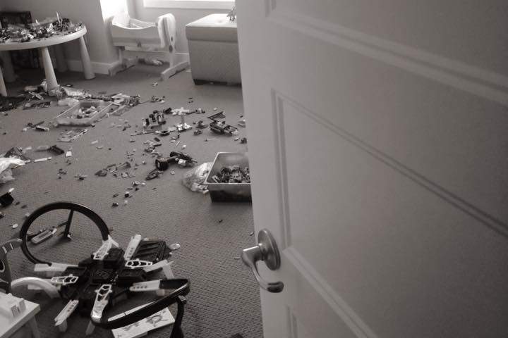 mom stops cleaning