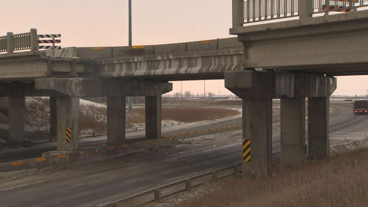 The Highway 1A bypass on the west side of the city was hit by a truck hauling an over-sized container Friday evening.
