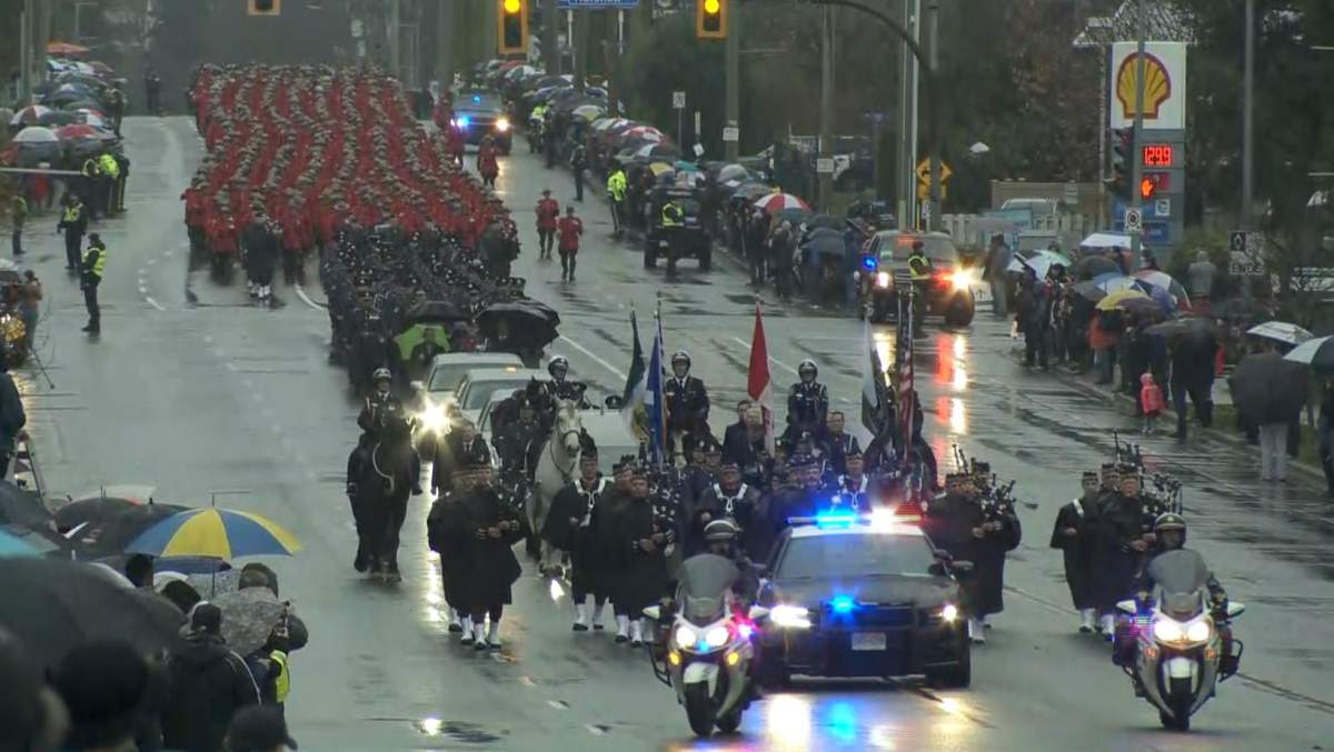 In pictures: Emotional memorial for fallen Abbotsford officer John Davidson - image