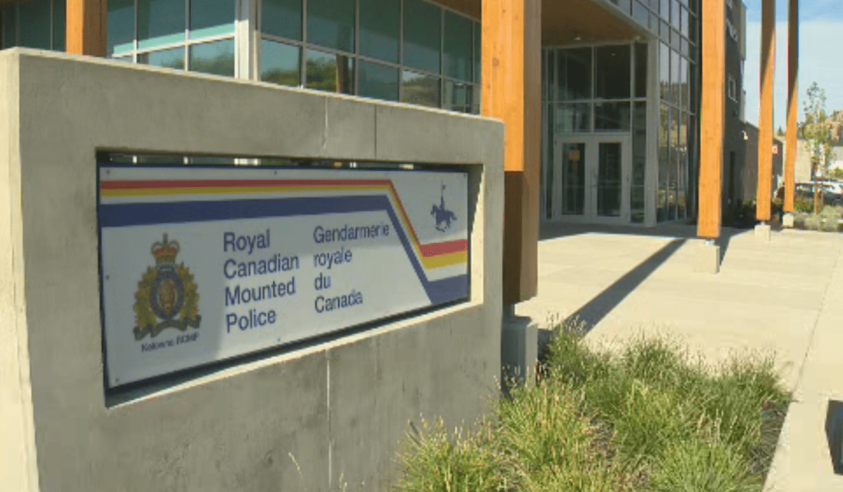 RCMP sign at new Kelowna detachment.