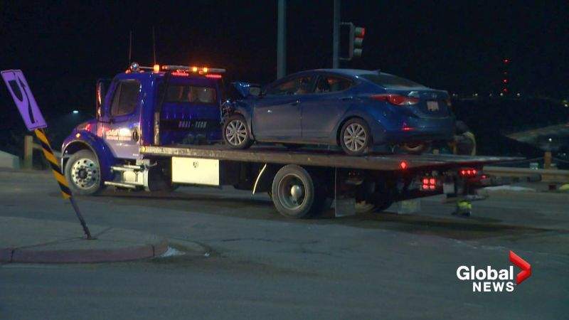 Lethbridge police said they  observed a Toyota Camry without a licence plate on Highway 3 travelling at an excessive speed. 